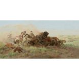 John Ford Clymer (1907-1989) Onslaught 15 x 30in