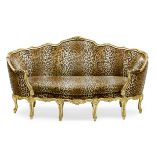 A Louis XV Style Giltwood Canapé Fourth quarter 19th century