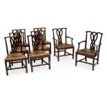 A set of Eight George III mahogany Dining Chairs Late 18th century