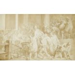 French School (18th Century) A battle of forces 18in x 28 1/2in (45.7cm x 72.3cm) (sight)