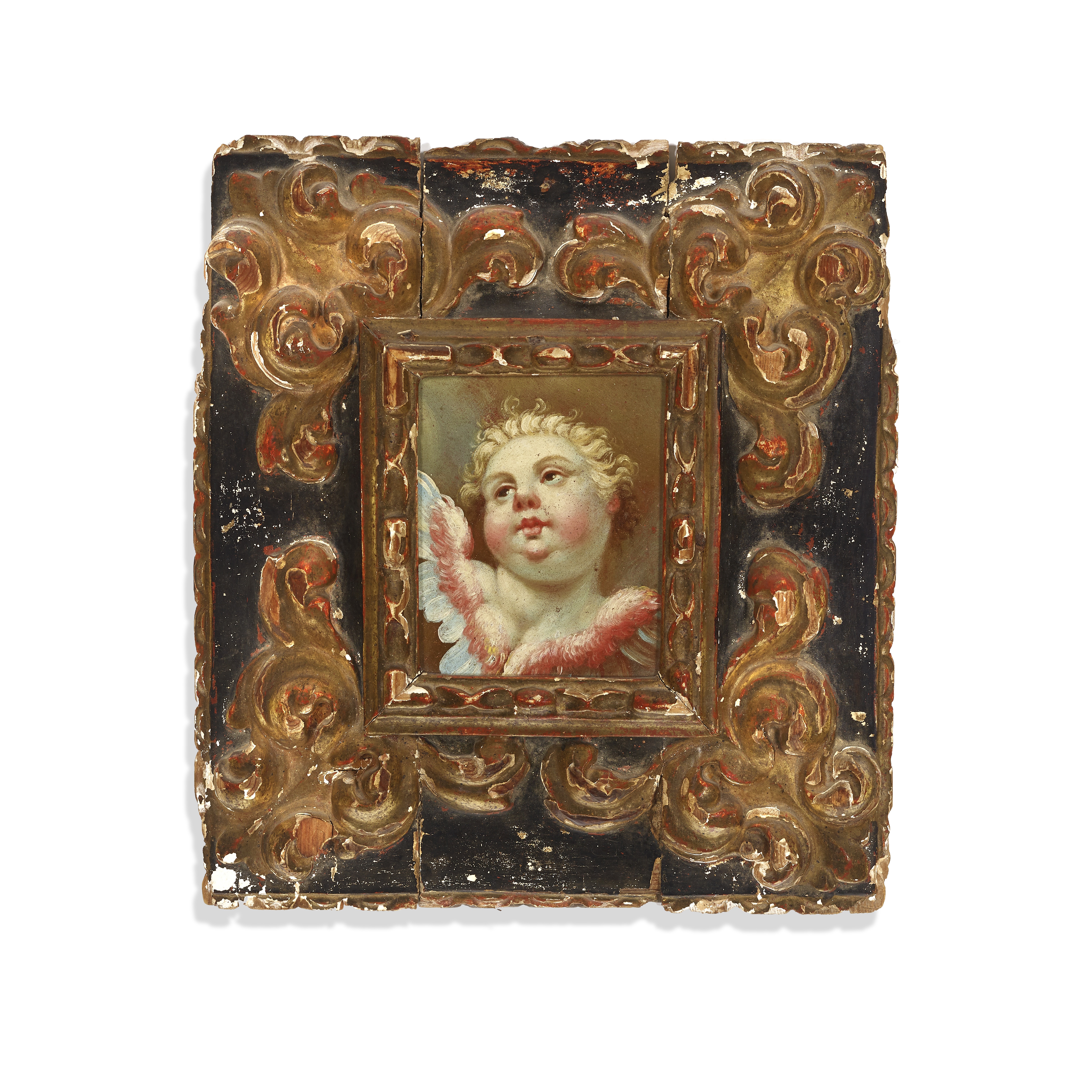 Spanish School (18th Century) Amorino 5 1/4 x 4 3/8in (13.4 x 11.1cm)