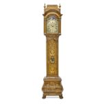 An English Walnut Inlaid Tall Case Clock18th century and later