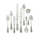 An American sterling silver partial flatware service by Wallace Silversmiths, Wallingford, CT, 20...