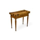A Neoclassical Parquetry and Walnut Games Table Possibly Swiss, fourth quarter 18th century