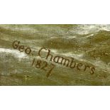 Manner of George William Crawford Chambers Shipping in the Mersey, Liverpool 24 x 42in (61 x 106....