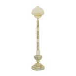 An Italian Romanesque style alabaster floor lamp 20th century