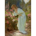 Gordon Coutts (1875-1937) Smelling the roses 48 x 36in (121.9 x 91.4cm)