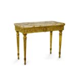An Italian Neoclassical Marble Top Giltwood Console Late 18th century