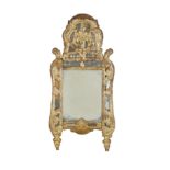 A Continental Baroque Style giltwood mirror Early 19th century