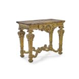 A Regence Style Marble Top Giltwood Table Mellier & Co., late 19th century