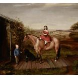 American School (19th century) Their first horse 34 x 37in (86.4 x 94cm)