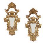 A Pair of Italian Baroque Giltwood Mirrors Early 19th century