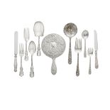 A collection of American sterling silver flatware by various makers, 20th century