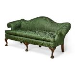 A George II Style Mahogany Camel Back Sofa