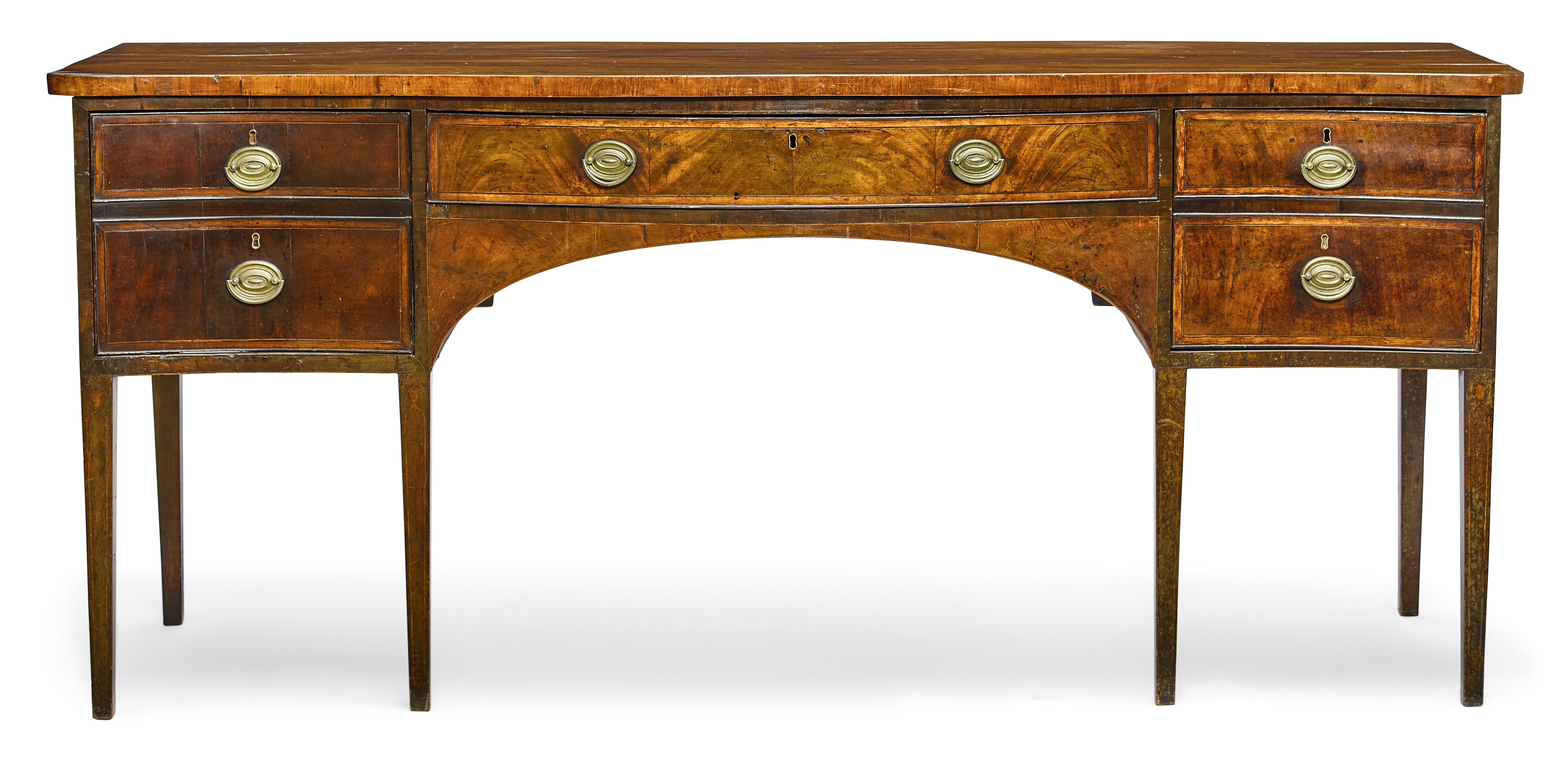 A George III Mahogany Serpentine Front Sideboard Late 18th century