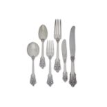 An American sterling silver flatware service by Wallace Silversmiths, Wallingford, CT, 20th century