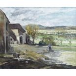 George Elmer Browne (American, 1871-1946) Hillside Farm 25 x 30in (63.5 x 76.2cm)