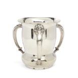 An American sterling silver three-handled loving cup by Gorham Mfg. Co., Providence, RI, 20th cen...