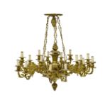 A French Rococo Revival gilt bronze eight light chandelier Fourth quarter 19th century