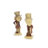 A pair of Whitman and Roth caricature figures of Benjamin Disraeli and William Gladstone, circa 1876