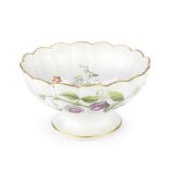 A rare Derby botanical footed bowl, circa 1800