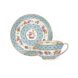 A rare Nantgarw teacup and saucer, circa 1818-20