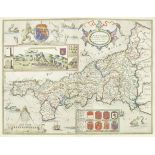 CORNWALL SAXTON (CHRISTOPHER) Cornwall... Corrected & Many Additions in the Roads... by P. Lea, [...