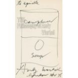 WARHOL (ANDY) The Philosophy of Andy Warhol (From A to B and Back Again), INSCRIBED TO ENZO APICE...