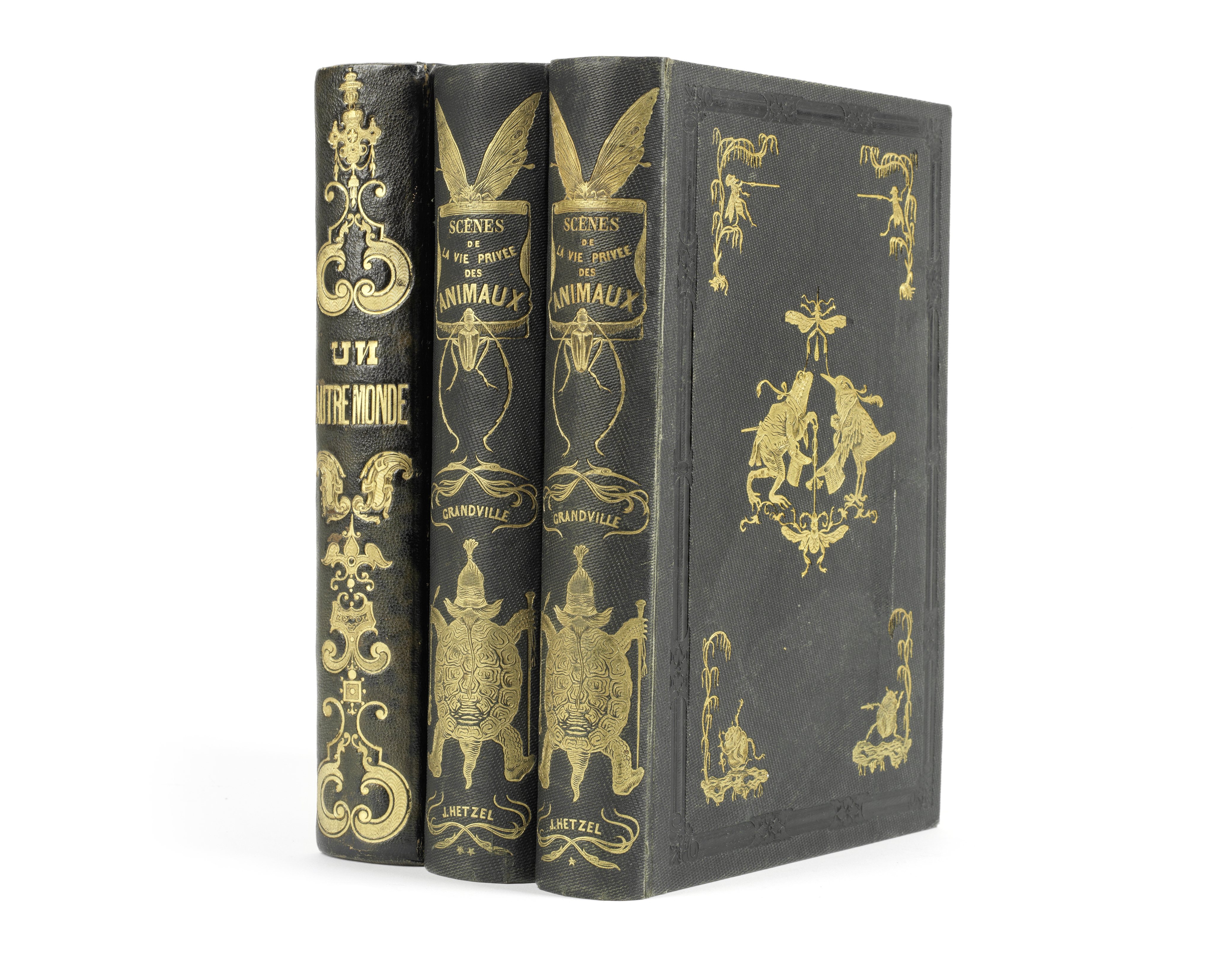 GRANDVILLE (J.J.) Scènes de la vie privée et publique des animaux, 2 vol., Paris, H. Fournier, 18...