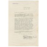 MITCHELL (MARGARET) Typed letter signed ('Margaret Mitchell Marsh'), to 'My dear Mrs. Maidwell', ...