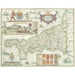 CORNWALL SAXTON (CHRISTOPHER) Cornwall... Corrected & Many Additions as the Roads &c by P. Lea, W...
