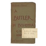 NESBIT (EDITH) AND OSWALD BARRON The Butler in Bohemia, FIRST EDITION, PRESENTATION COPY INSCRIBE...