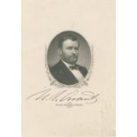 AMERICAN CIVIL WAR - ULYSSES S. GRANT Official portrait, signed below the image ('U.S. Grant'), [...