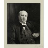 JAMES (HENRY) Photograph of the oil portrait of Henry James by John Singer Sargent, signed on the...