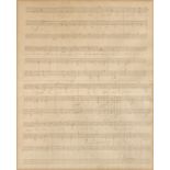 MUSIC ROSSINI (GIOACHINO) Autograph manuscript signed ('G. Rossini') of his song 'Mi lagnerò tace...