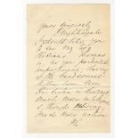 NIGHTINGALE (FLORENCE) Autograph letter signed ('Florence Nightingale'), to Dawson W. Turner, Lon...