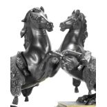 A Pair of bronze horses, after Giambologna, Louis XV (2)