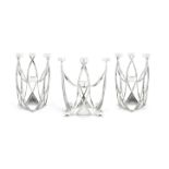 BENNEY: the unique contemporary silver and enamelled candelabra suite 'The Three Graces' Simon Be...