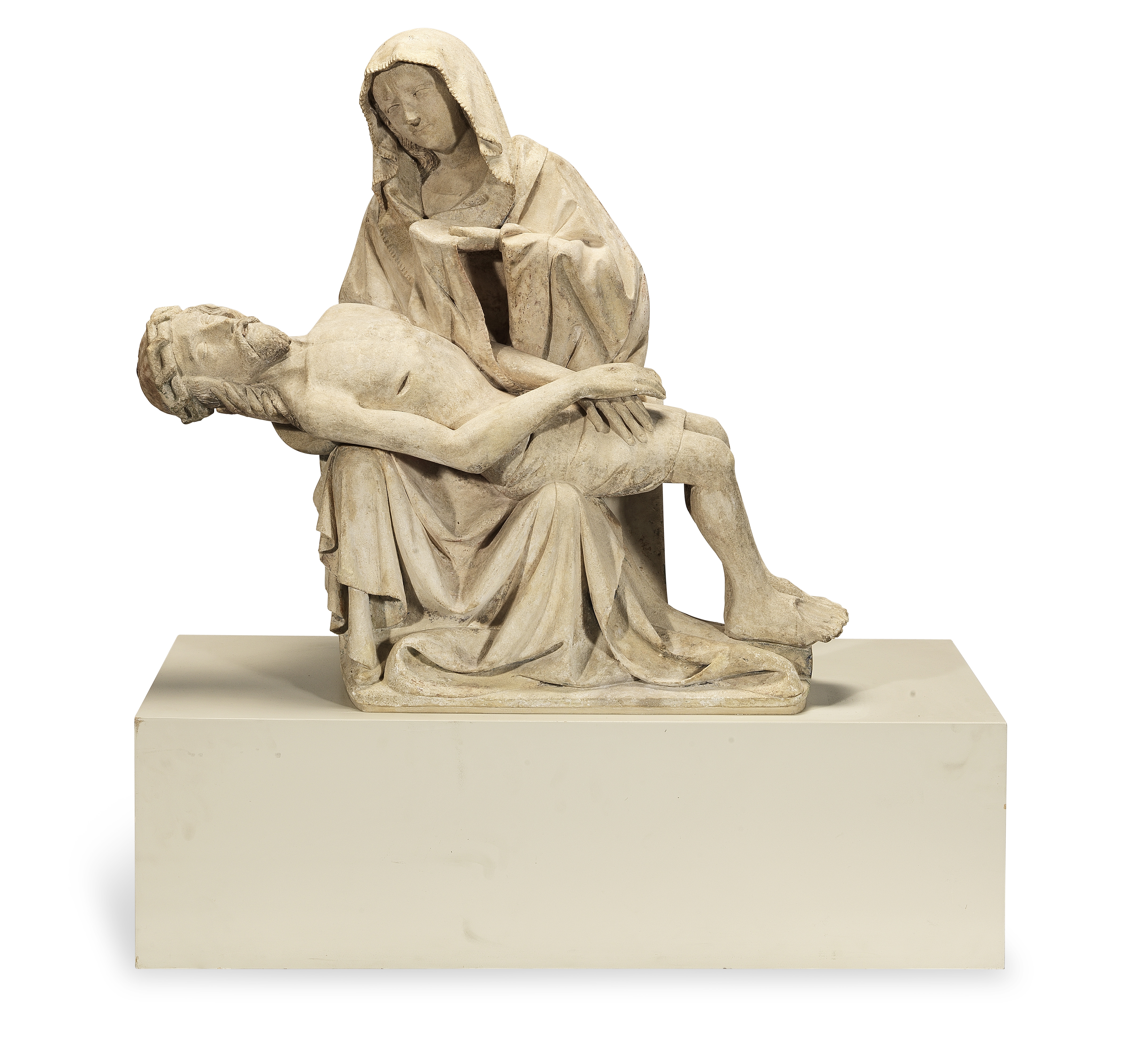 A 15th century German limestone figural group of the Pietà probably southern Bohemia or upper Aus...