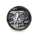 Pierre Courteys (French, 1520-1602): A Limoges en-grisaille enamelled bowl depicting the Laocoon ...