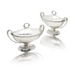 A pair of George III silver sauce tureens Paul Storr, London 1801