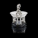 A rare Arts and Crafts silver centrepiece / tazza attributed to Henry Wilson, with indistinct mar...