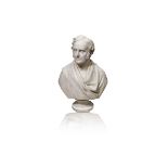 John Henry Foley RA, RHA (Irish, 1818-1874): A sculpted white marble bust of Sir Benjamin Lee Gui...