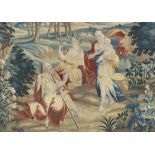 A charming Flemish Tapestry depicting The Story of Narcissus and Tiresius, Book III of Ovid's The...
