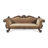 A George IV solid rosewood and parcel gilt suite of seat furniture attributed to Gillows comprisi...