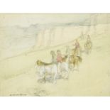 Edgar Payne (1883-1947) Navajos on Horseback 8 x 10 1/2in