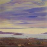 Xavier Martinez (1869-1943) The San Francisco Bay at Sunset 20 x 20in