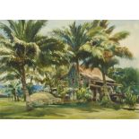 Emil Jean Kosa, Jr. (1903-1968) House in Puako, Hawaii 22 x 30in