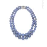 A chalcedony and diamond bead necklace, by Verdura