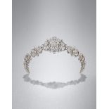 A mid 19th century diamond tiara/necklace combination